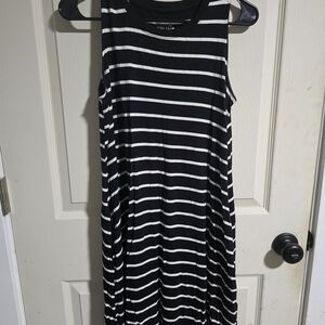 Target Black and White Striped Midi Dress